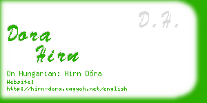 dora hirn business card